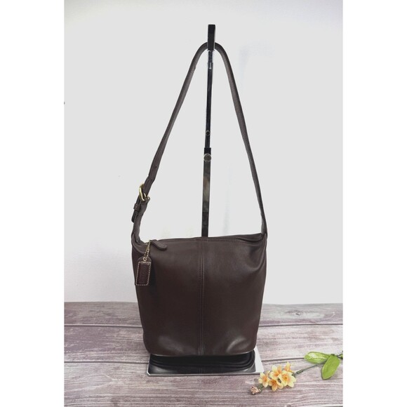 Vintage COACH 4148 Dark Brown Leather Soho Shoulder Bag Made in USA EXCELLENT - Picture 1 of 16
